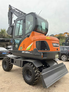 Pelle sur pneus originale Doosan DX60W d'occasion, micro mini pelle sur pneus Doosan DX60 DX55W peut xuc avec bulldozer DX60W DX60W DX60W - Product Image 6