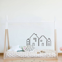 Lit pour bébé sur mesure chambre à coucher chambre d'enfant cadre de tente sol en bois lit Montessori pour enfants bambins