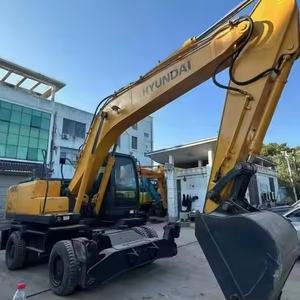 Excavadora de ruedas Hyundai 210W-7 210W-9 usada, precio competitivo, 21 toneladas, condiciones de trabajo perfectas, maquinaria de construcción, caja de cambios - Product Image 5