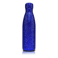 Bouteille d'eau isotherme intelligente de luxe 500 ml en acier inoxydable 18/8 avec LED et strass, effet diamant, 12-24h
