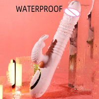 Original Magnetisch Aufladbarer Wasserdichter Doppelohr-Vibrator aus Weichem Silikon G-Punkt Sexspielzeug Rabbit-Vibrator für Frauen