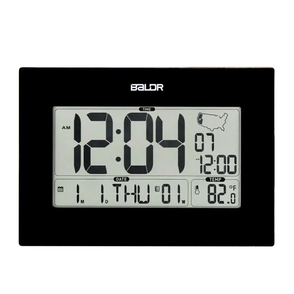 Atomic Large Wall Calendar Clock Alarm Clock For Indoor Table With Snooze Funtion