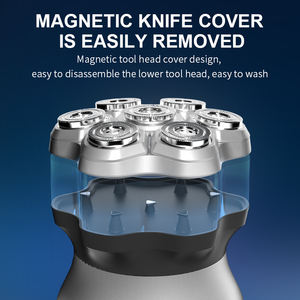 Komindon 7D tête magnétique <span class=keywords><strong>rasoir</strong></span> chauve hommes USB toiletteur étanche visage <span class=keywords><strong>rasoir</strong></span> rotatif barbe Rechargeable <span class=keywords><strong>rasoir</strong></span> électrique pour hommes - Product Image 2