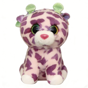 Peluche girafe violette personnalisée, peluche girafe, peluche girafe aux grands yeux, jouet girafe à taches pastel - Product Image 1