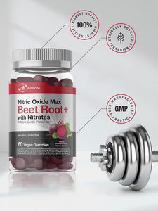 Gummies à la racine de betterave de qualité supérieure, complément énergétique sain, mélange de précurseurs d'oxyde nitrique, extrait de racine de betterave, gummies à la betterave - Product Image 3