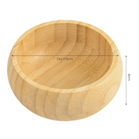 Bols en bois de bambou écologiques personnalisés pour les tout-petits et les enfants, technique de polissage de petite taille pour servir des aliments chauds/froids