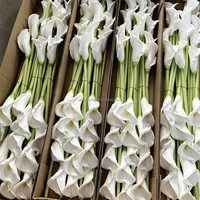 Lys artificiel blanc L-291 effet naturel, longue tige, pour bouquet de mariage, fête des Mères, vase décoratif, vente en gros
