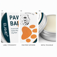 Baume hydratant pour pattes d'animaux, pour chiens et chats, ingrédients naturels, protège, répare, apaise les pattes sèches et gercées