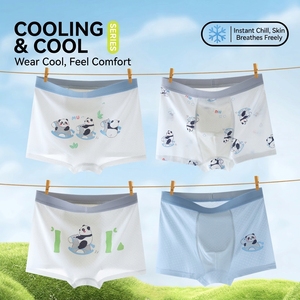 Boxers en soie glacée respirants et antibactériens pour adolescents en puberté, collégiens et lycéens - Product Image 1