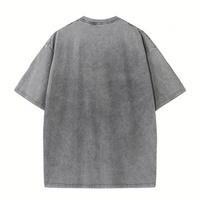 T-shirt pour Homme à Manches Courtes, Style Rétro, Effet Délavé, Coupe Oversize, Basic, Pound Washing Water