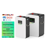 Batterie murale 24V 228Ah la plus récente pour système d'alimentation solaire domestique hors réseau avec surveillance Bluetooth JK BMS