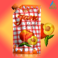 Minfly — pochette personnalisée en plastique pour jus de fruits, forme spéciale, sac en plastique avec bec pour liquide, 1000ml