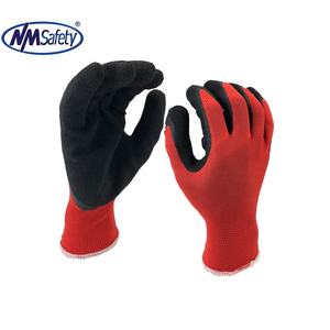 NMSAFETY-guantes de trabajo para jardinería, guantes de látex con revestimiento negro rojo, calibre 13, para Palma, EN388, 2016 - Product Image 1
