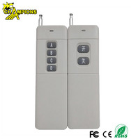 Télécommande RF blanche pour équipement industriel, code d'apprentissage, 4 boutons, télécommande RF sans fil longue portée 3000 mètres