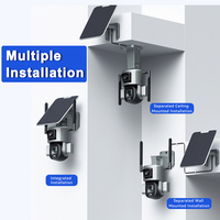 Système de caméra solaire de sécurité 4K sans fil 8MP 4K Système de caméra de surveillance solaire humaine à double objectif 4G Système de caméra AI pour maison intelligente