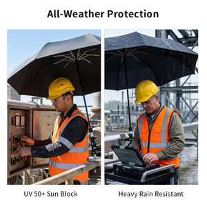 Parapluie magnétique mains libres pour travaux CVC, protection solaire extérieure, grande auvente, base magnétique puissante, fixation sur surface métallique - Product Image 5