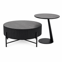 Table d'appoint ronde moderne et simple pour salon, table basse pour hôtel et appartement