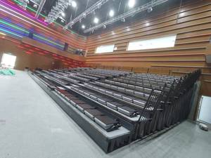 Asiento telescópico resistente para <span class=keywords><strong>gradas</strong></span>, <span class=keywords><strong>con</strong></span> estructura metálica, retráctil, <span class=keywords><strong>con</strong></span> cojín acolchado para estadios, gimnasios y arenas. - Product Image 5