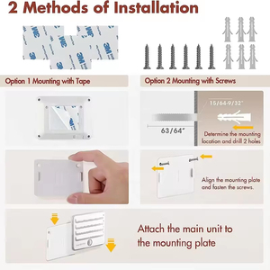 <span class=keywords><strong>Luz</strong></span> Nocturna Moderna <span class=keywords><strong>con</strong></span> <span class=keywords><strong>Sensor</strong></span> <span class=keywords><strong>de</strong></span> <span class=keywords><strong>Movimiento</strong></span> LED, <span class=keywords><strong>Luz</strong></span> Blanca Cálida, Material ABS, Funciona <span class=keywords><strong>con</strong></span> Pilas AAA, para Escaleras, Armarios, Dormitorios y Baños - Product Image 5