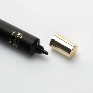 Tube cosmétique vide de luxe noir de 30 ml pour essence contour des yeux, avec tête applicatrice, pour crème contour des yeux personnalisée – Vente en gros - Product Image 3