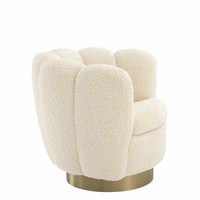 Fauteuil Simple à boucles en tissu, mobilier de salon, hôtel, nouveau modèle moderne et Simple, avec Base dorée, idéal pour les loisirs,