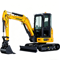 Miniexcavadora Liugong 9035FZTS de 3.5 Toneladas, Excavadora Diésel de Bajo Consumo para Construcción y Movimiento de Tierras, Motor y Caja de Cambios Globales