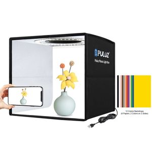 Nuovo arrivo anello pieghevole portatile da 25cm luce 12 colori fondali foto Studio Lightbox Softbox Photobox comodo accessorio