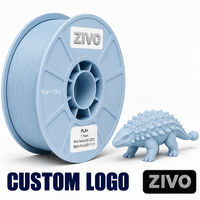 Filamen ZIVO PLA Kustom 1.75mm 1KG Pabrik OEM Grosir Filamen Printer 3D Layanan Pencetakan Label Kotak Barcode Cetak Massal
