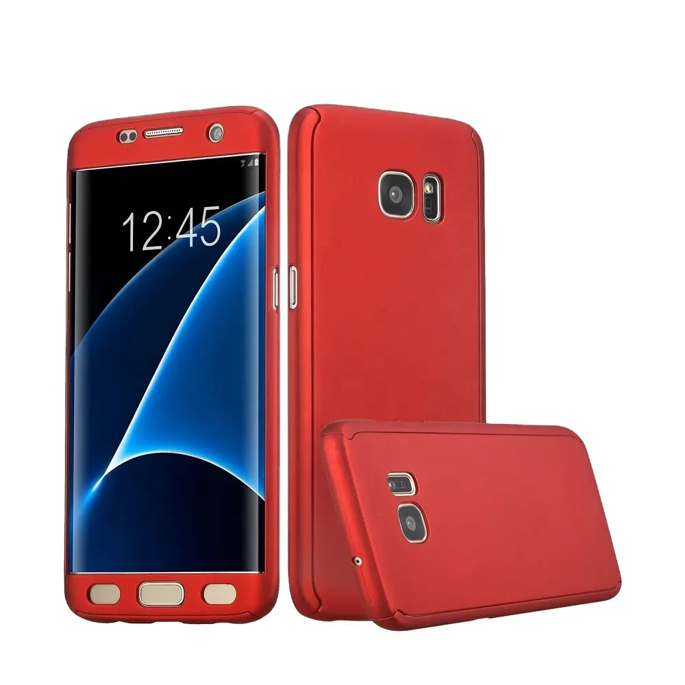 Full Body Protective Front & Back Slim Hybrid 360 Case With Glass Phone Case For Samsung Galaxy J7/J8/J6/J5/J4/J3/J3 Pro/J730