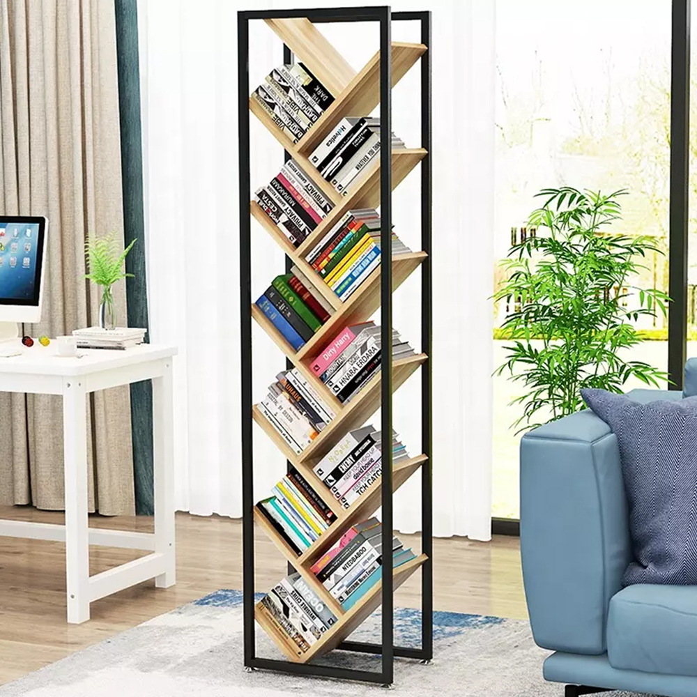 Деревянная книжная полка в форме дерева, демонстрационная книжная полка, металлическая антикварная мебель для дома, гостиной, французская многофункциональная книжная полка для комнаты