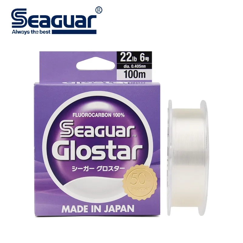 SEAGUAR 탄소 낚싯줄 100m 4LB-70LB 초강력 싱크 라인 투명 리더 탄화불소 라인 표면 코팅