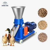 Machine à granulés à matrice plate de 7,5 kW, petite, pour usage domestique, équipement de traitement des aliments pour animaux