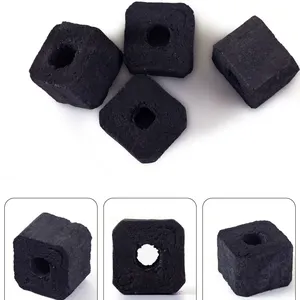 Longue durée de combustion Ash 3.8 Cutting Cube Bamboo Charcoal pour BBQ