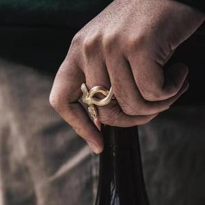 OEM europeo e americano retrò Vintage uomini anelli serpente d'oro anelli personalizzati gioielli per gli uomini - Product Image 6