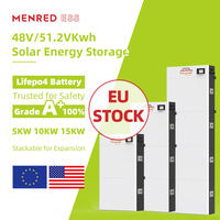 Módulo de Almacenamiento de Energía LFP de 51.2V, Expandible, Apilable, de Montaje en Pared, 12.28kWh, Híbrido, Fuera de la Red, para Uso Residencial y Solar