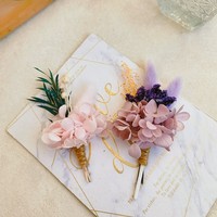 Bouquets de fleurs séchées miniatures en gros, style naturel, préservées à l'éternité, en forme de cœur, pour la Saint-Valentin et Noël