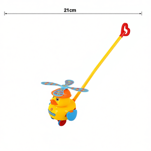 Jouet de canard à tirer avec hélice et poignée, 21 cm, pour enfants, assistant de marche - Product Image 2
