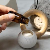 Diffuseur d'arômes en bois naturel en forme d'étoile, écologique, portable, à suspendre, pour voiture, réutilisable, longue durée, aromathérapie de luxe