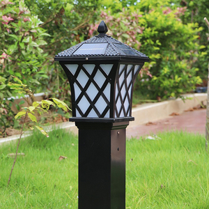 Patio camino paisaje iluminación patrón haz decoración bolardo lámpara Patio jardín césped luces aluminio columnar linterna IP65 LED - Product Image 6