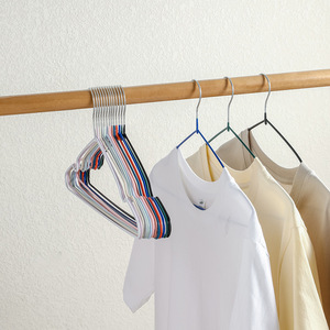 Perchas de Colores para Secar Ropa, Uso Doble Seco-Húmedo, Recubiertas de PVC, Tamaño Estándar para Adultos, Perchas de Plástico - Product Image 3