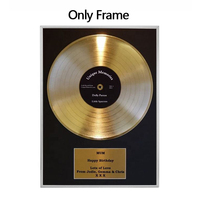 Cadre d'affiche personnalisé en aluminium noir argent or disque vinyle platine avec plaque personnalisée