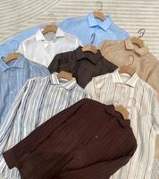 Kemeja Pria 100% Katun, Bernapas, Kasual Musim Panas, Lengan Panjang, Kemeja Pantai, Logo Custom, Grosir, Tersedia Ukuran Besar