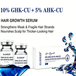 เซรั่มทองแดง L GHK-CU บำรุงเส้นผม/ดูแลการงอกใหม่ของเส้นผม ช่วยให้ผมแข็งแรง/หนา/ยาวขึ้น/ บำรุงหนังศีรษะ ป้องกันผมร่วง/<span class=keywords><strong>ลด</strong></span>การหลุดร่วงของเส้น<span class=keywords><strong>ผม</strong></span> - Product Image 1