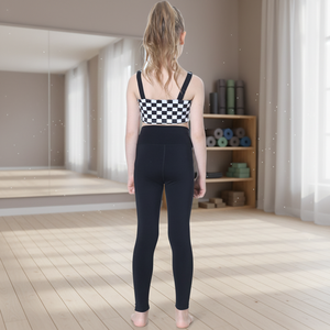 Conjunto <span class=keywords><strong>de</strong></span> Pantalones y Top <span class=keywords><strong>de</strong></span> <span class=keywords><strong>Yoga</strong></span> para Niñas YMIMI - Spandex/Nylon a Cuadros, Ropa Deportiva para Niñas, Secado Rápido, Elástico, 2 Piezas - Product Image 4