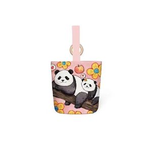 Bolso Retro Rabbit Bucket Bag de Lona, Portátil y Pequeño, para Uso Diario, Primavera 2024, Diseño de Flores Grises y Rosas - Product Image 4