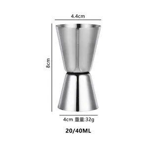 Roestvrij Staal Maatbeker Bar Cup Onskop Bar Dubbele Hoofd Meten Machine Drie Maten
