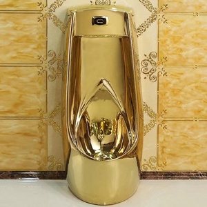 <span class=keywords><strong>Urinoir</strong></span> mural populaire en céramique dorée pour hommes, cuvette d'<span class=keywords><strong>urinoir</strong></span> dorée - Product Image 5