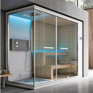 Sauna Portátil de Lujo <span class=keywords><strong>Jing</strong></span> En para 2 Personas, con Infrarrojos Lejanos, de Madera Maciza de Hemlock, con Ducha, Control Inteligente, Vapor Húmedo/Seco - Product Image 5