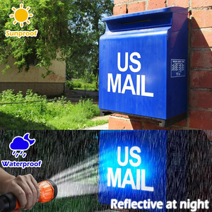 Tùy Chỉnh In Chuyển Sticker Trắng Số Và Chữ Phản Quang Dán Cho Bên Ngoài Hộp Thư Sử Dụng - Product Image 4