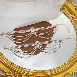 Precio de fábrica, buena calidad, cadena de <span class=keywords><strong>pie</strong></span> de lujo, <span class=keywords><strong>tobillera</strong></span> de diamantes de imitación, <span class=keywords><strong>tobillera</strong></span> de borla de cristal de estilo étnico para mujer - Product Image 3